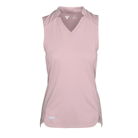 PGA Tour 2021 Tournament Meetings - Women's Zoe Sleeveless Polo - Aquanus